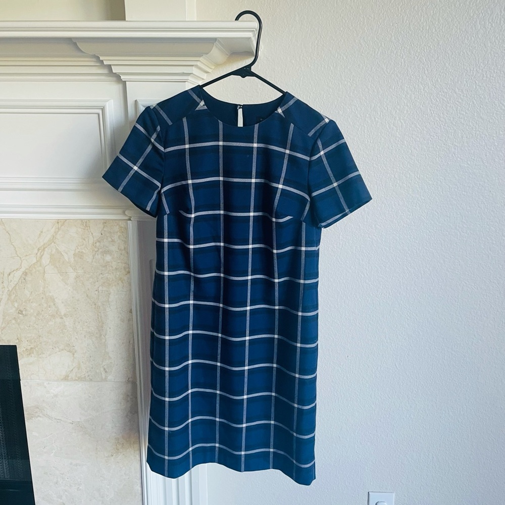 Banana Republic plaid shift dress